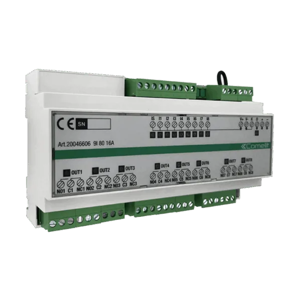 SIMPLEHOME MODULE 9 INPUTS, 8 16A OUTPUTS ON DIN (9I8O16A)