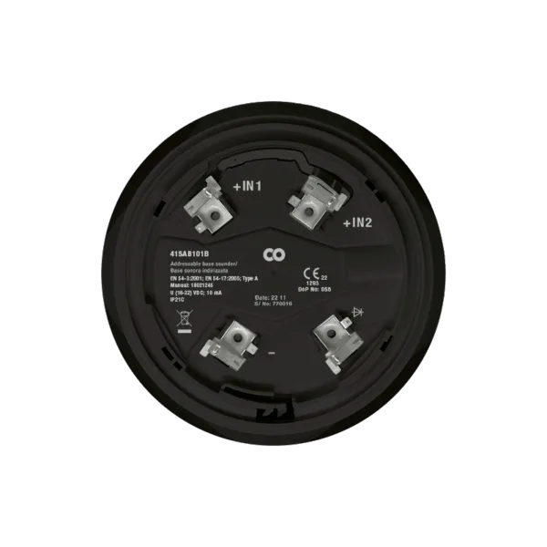 ADDRESSABLE SOUND BASE EN54-3, BLACK