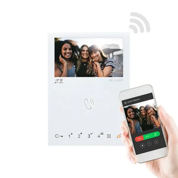IP MINI HF WIFI VIDEO DOOR ENTRY MONITOR WITH 4.3-INCH COLOUR SCREEN, HANDS-FREE