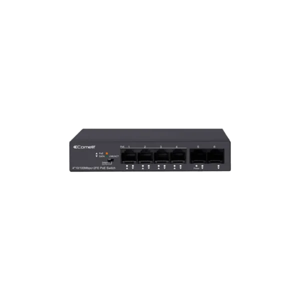 SWITCH 4 POE PORTS + 2 UPLINK 10/100